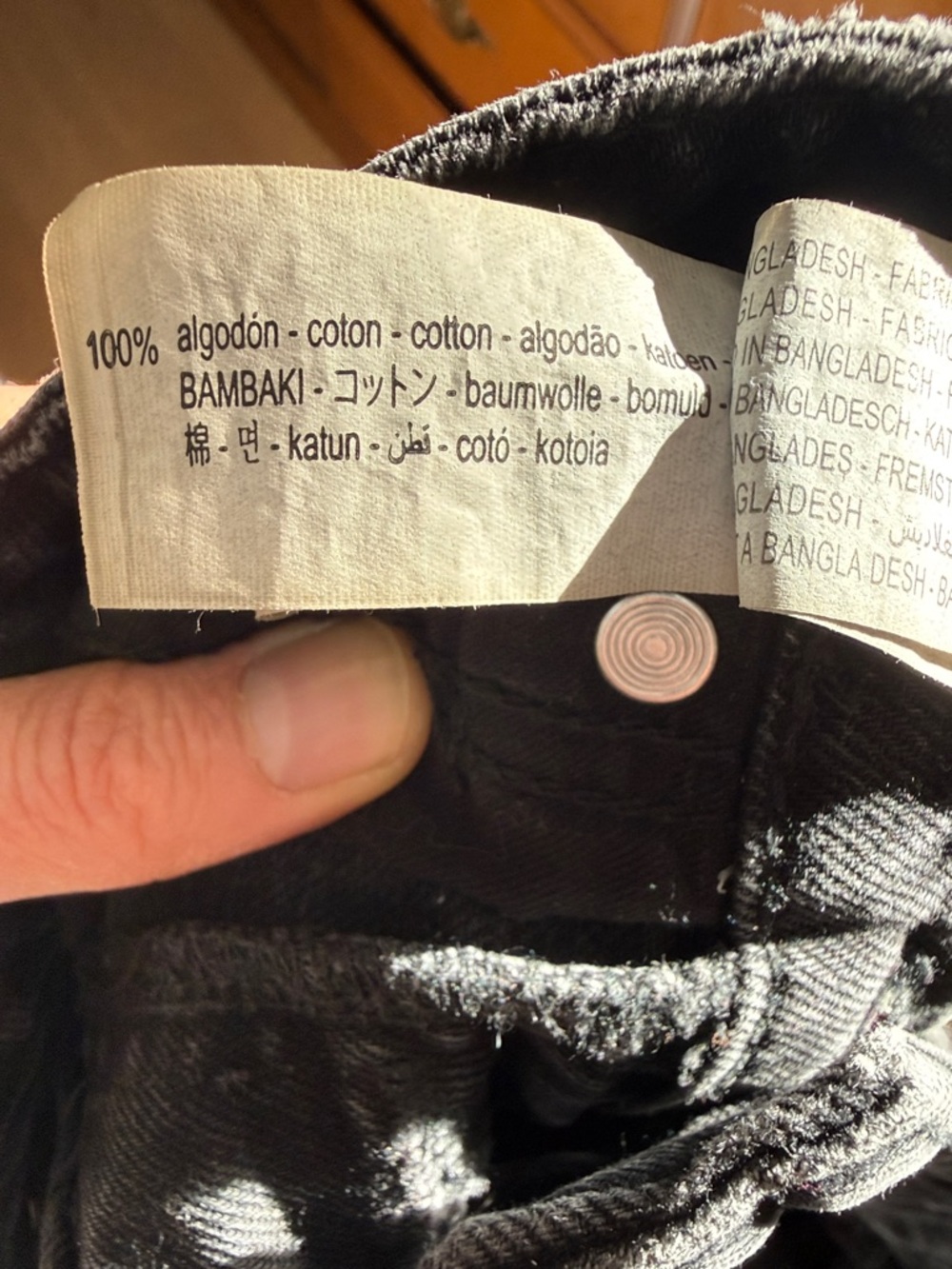 Zara Charcoal Black Distressed Denim Shorts - Picture 4 of 4